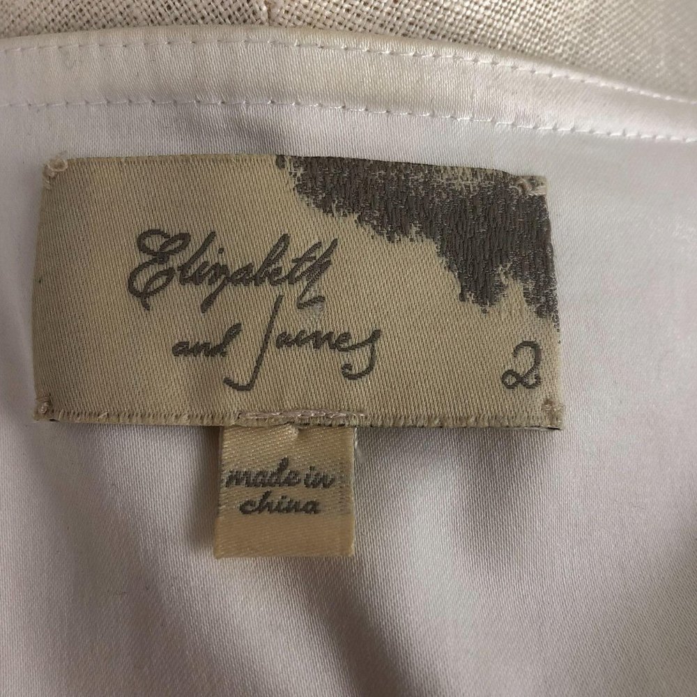 Elizabeth & James White Button Blazer Jacket Sz 2 - Picture 9 of 11